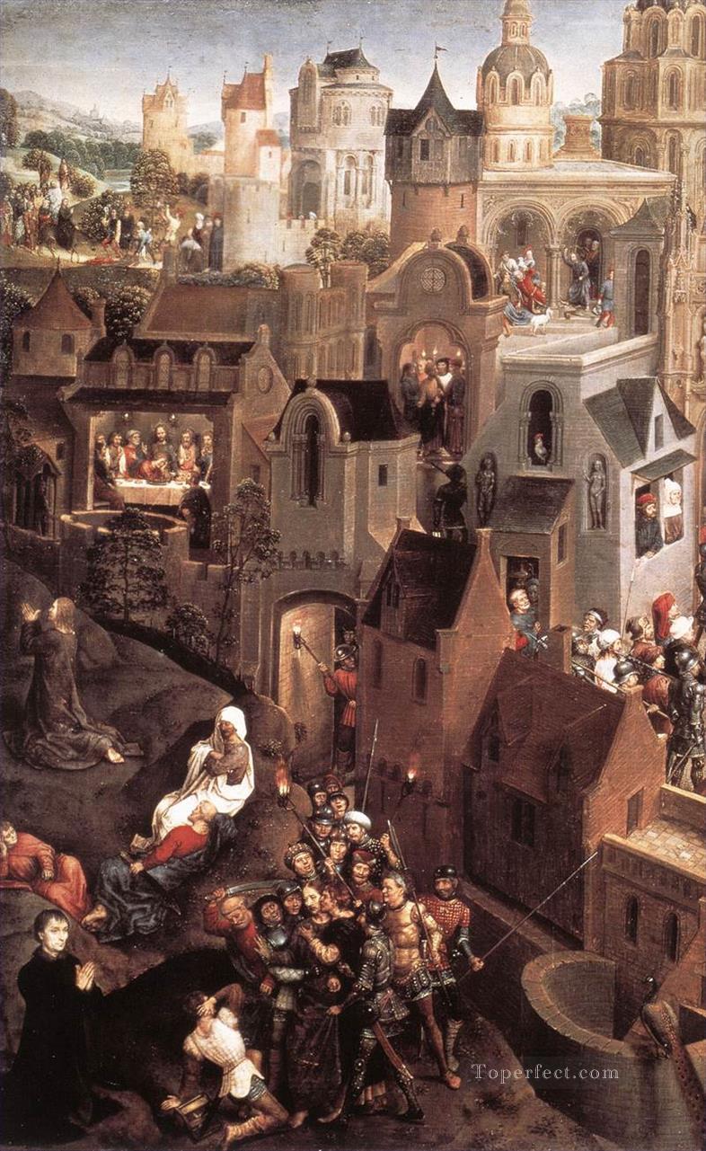 Scènes de la passion du Christ 1470detail1côté gauche religieux Hans Memling Peintures à l'huile